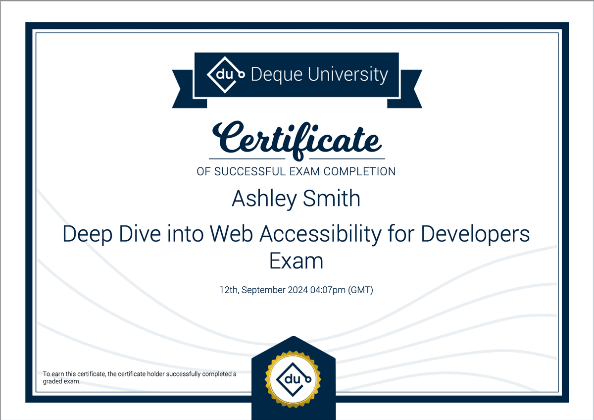 Certified in Accessibility