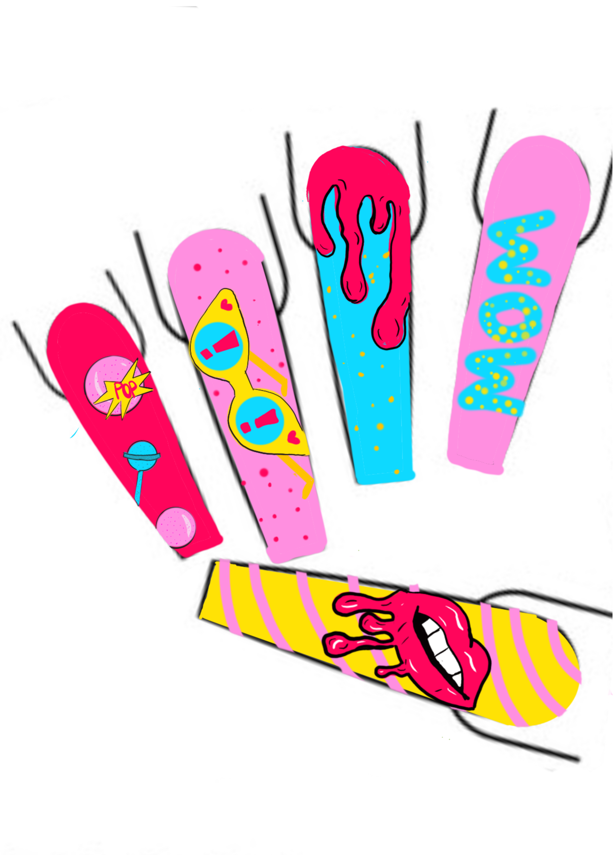 popArt Nail creative work