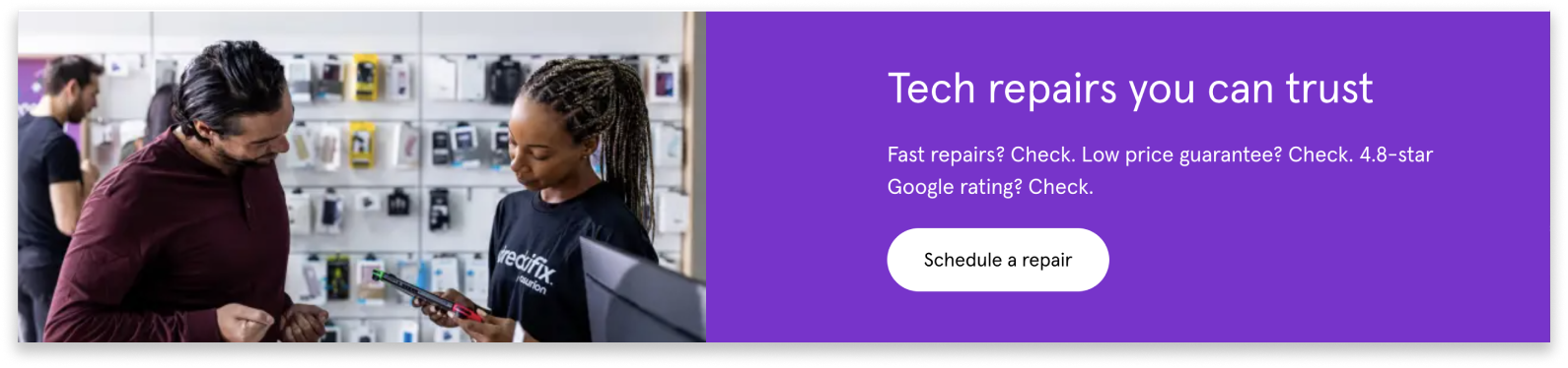Endcap Ad component using bold color and imagery