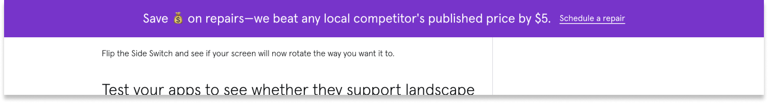 Sticky Header wity CTA